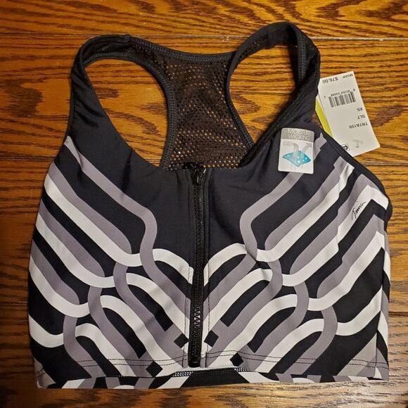 NWT Trina Turk zip front recreation sports bra XS - Picture 1 of 5